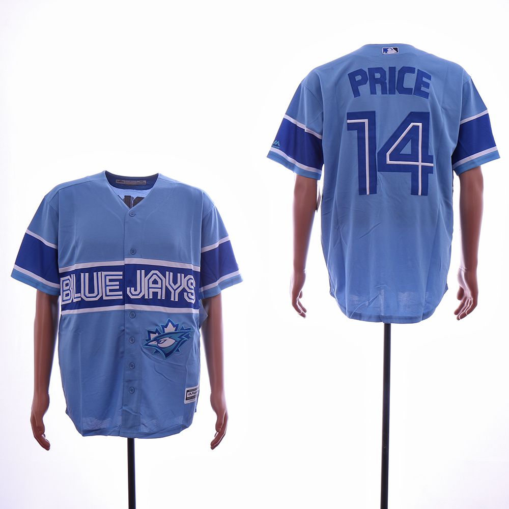 Men Toronto Blue Jays 14 Price Light Blue Game MLB Jerseys